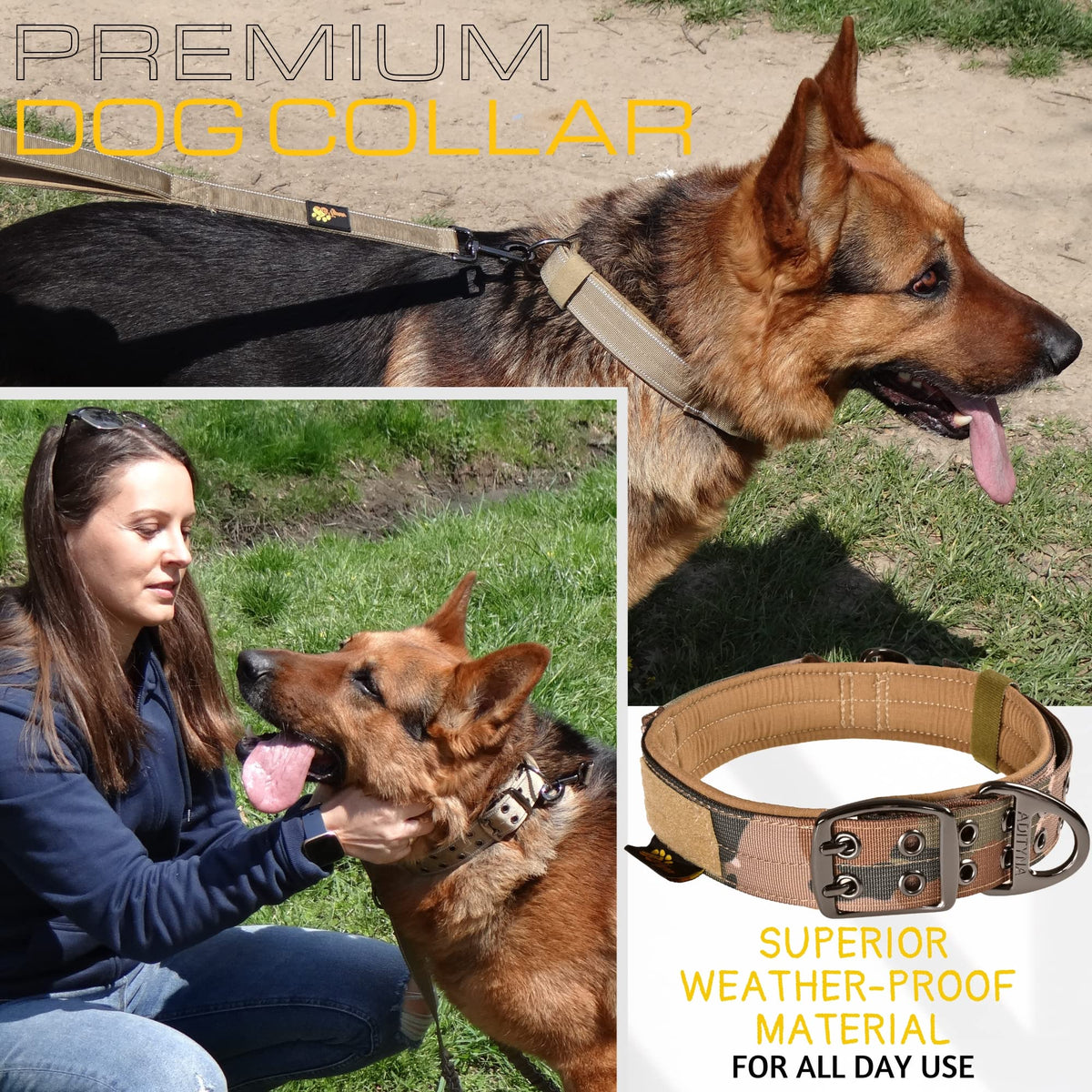 ADITYNA Animal Collar in Extra-Large: Fit 24-30" Neck, Camo