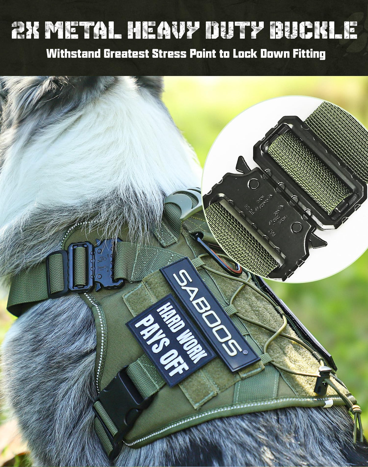 Saboos Animal Harness in S, Black