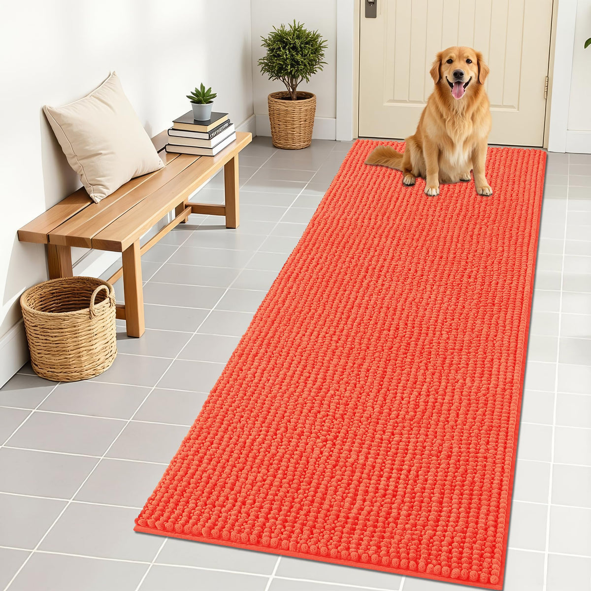 OLANLY Pet Bed Mat in 70" X 24", Coral