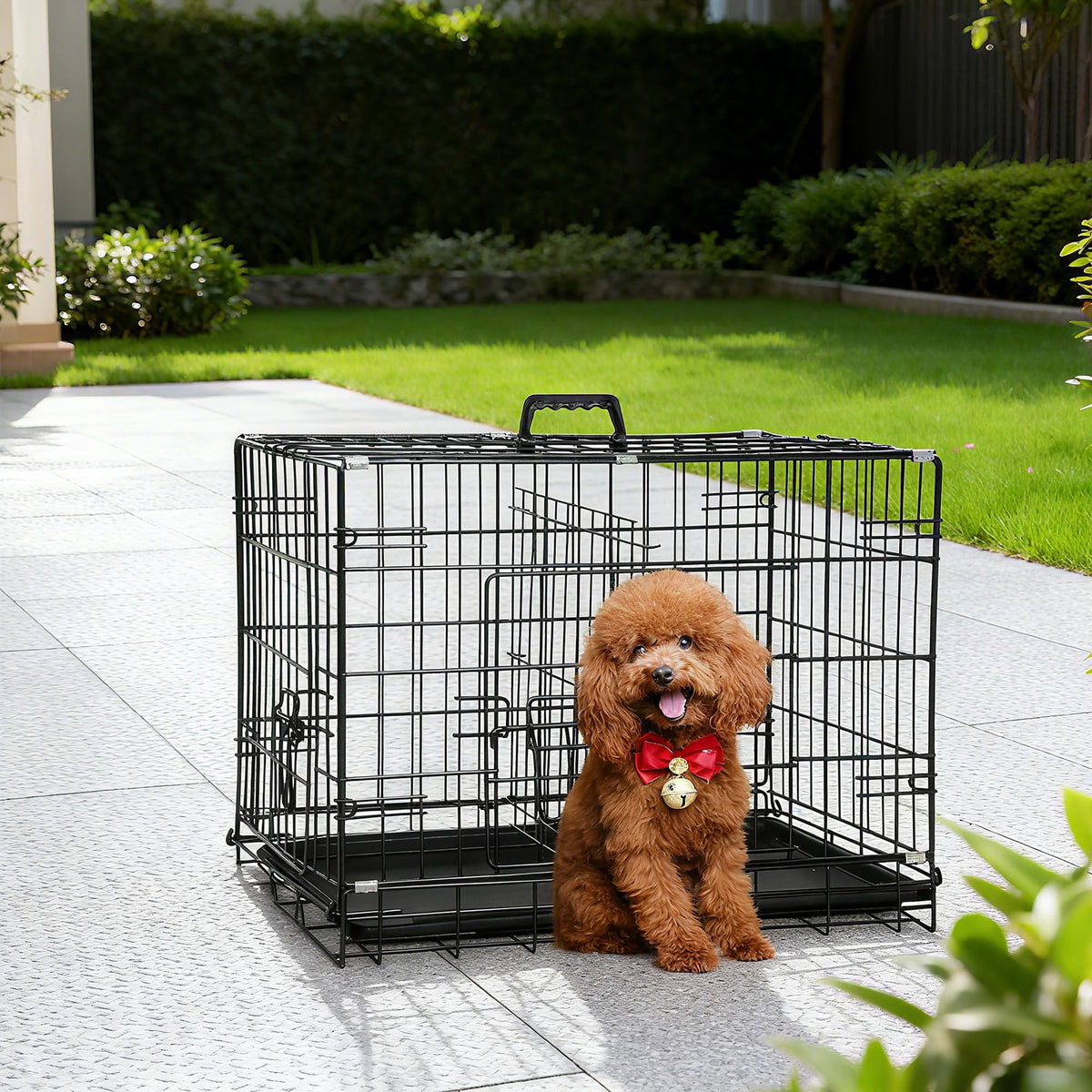 FDW Animal Cage in 18.0"L x 12.0"W x 14.0"H, Dark Black