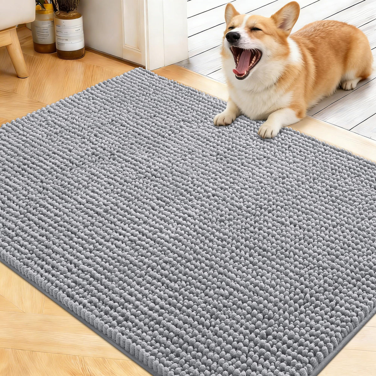 OLANLY Pet Bed Mat in 40" X 32", Light Grey
