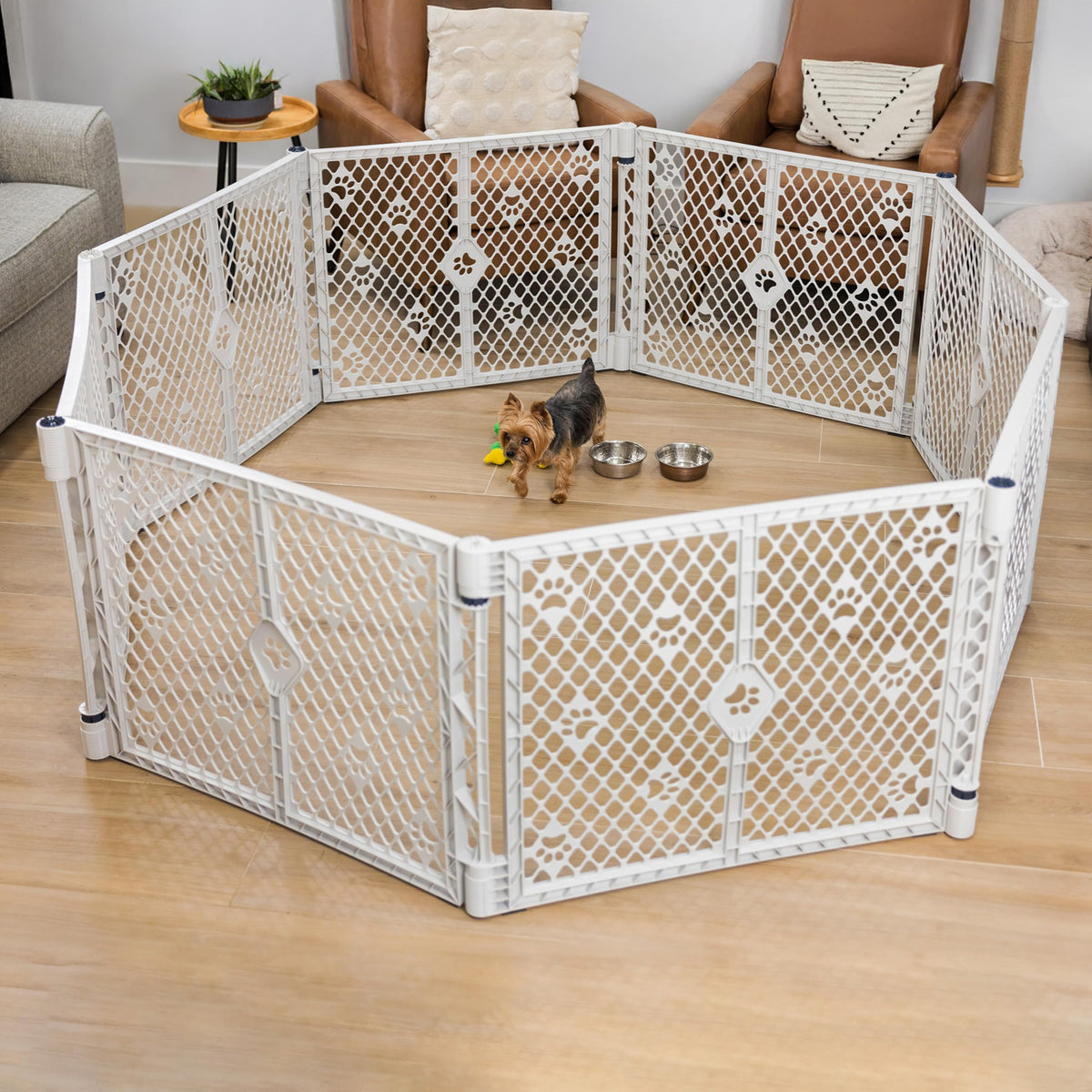 MYPET Pet Playpen in 8-Panel, Light Gray
