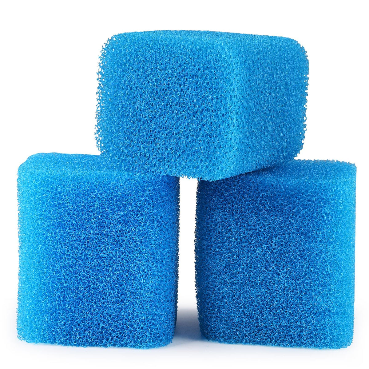 fishkeeper Pet Supplies in Replacement Sponge 3PCS, Blue