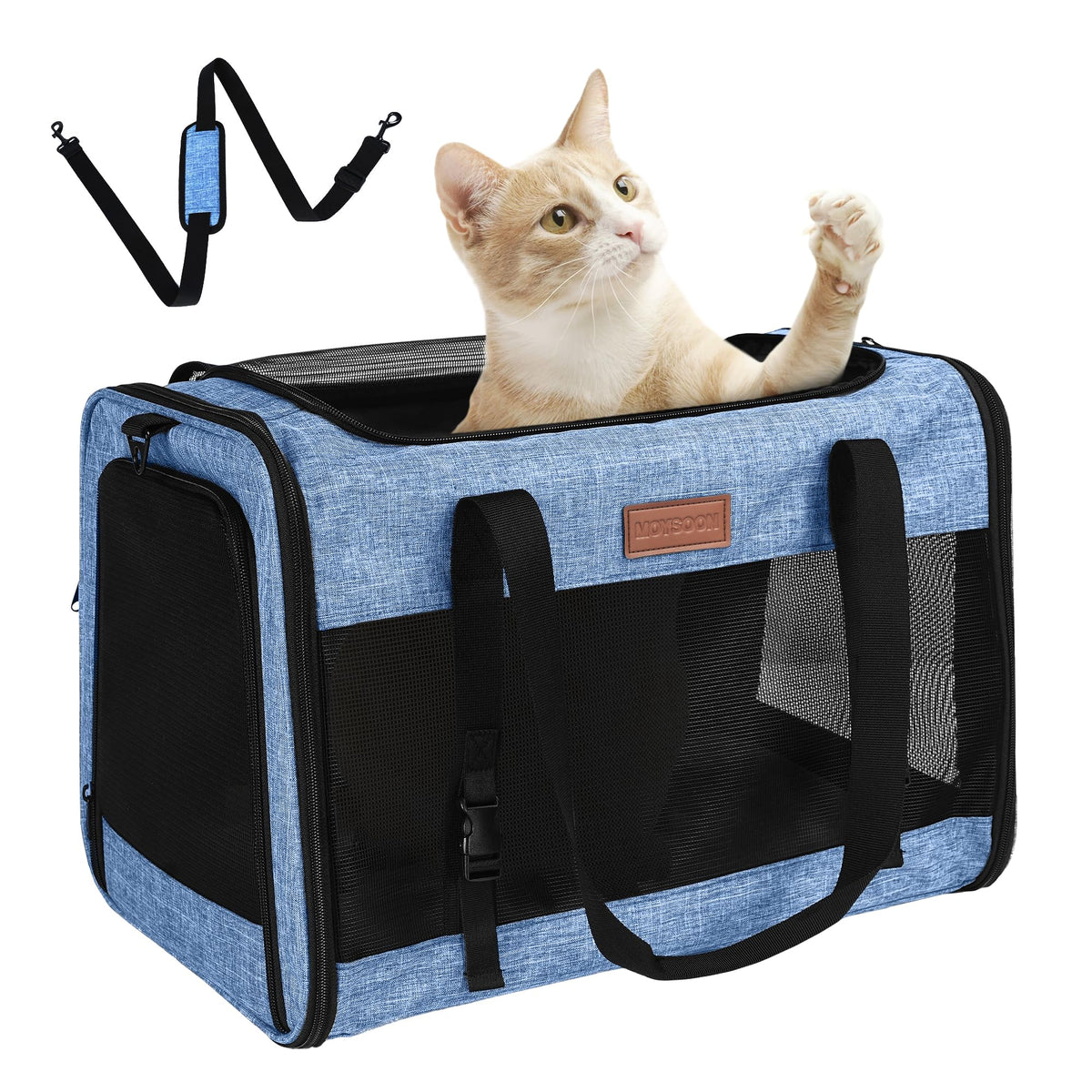 Petux Animal Carrier in 20.0"L x 13.0"W x 13.0"H, Blue