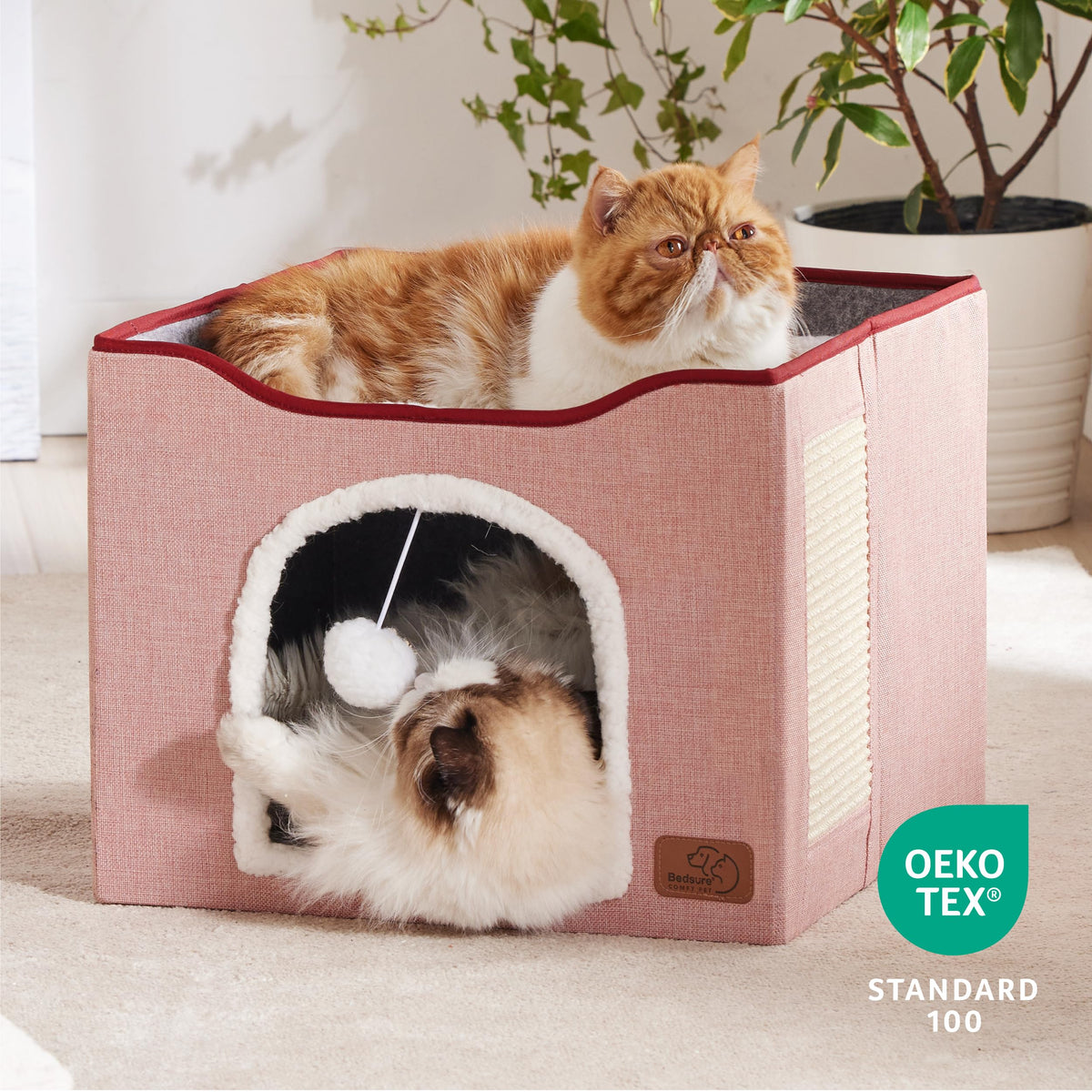 Bedsure Pet Activity Structure in Single, Pink