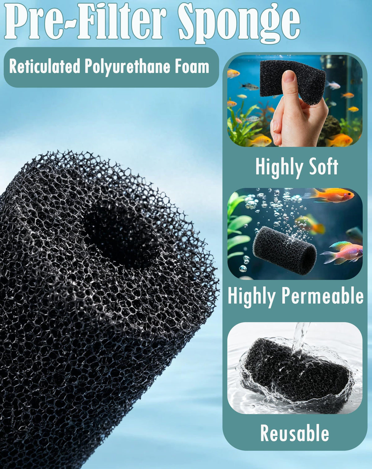 Aolleteau Pet Supplies in AC70/110 Prefilter, Black
