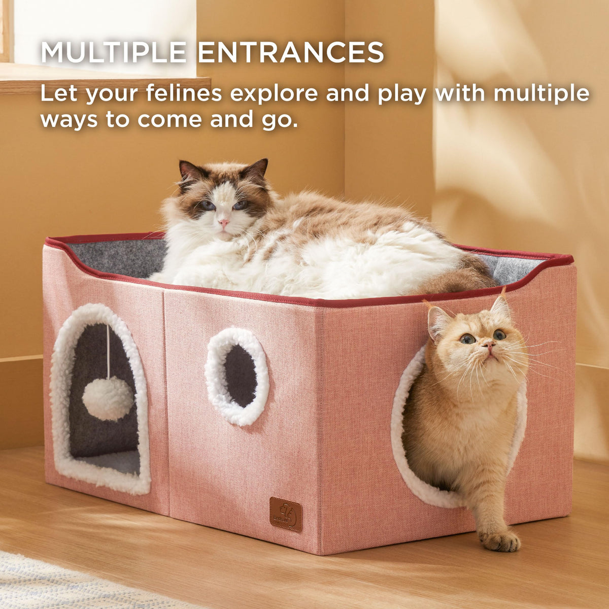 Bedsure Pet Activity Structure in Widen, Pink
