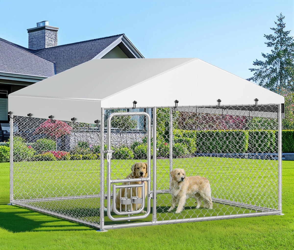 DWVO Animal Cage in 8'L x4' W x 6'H, Black