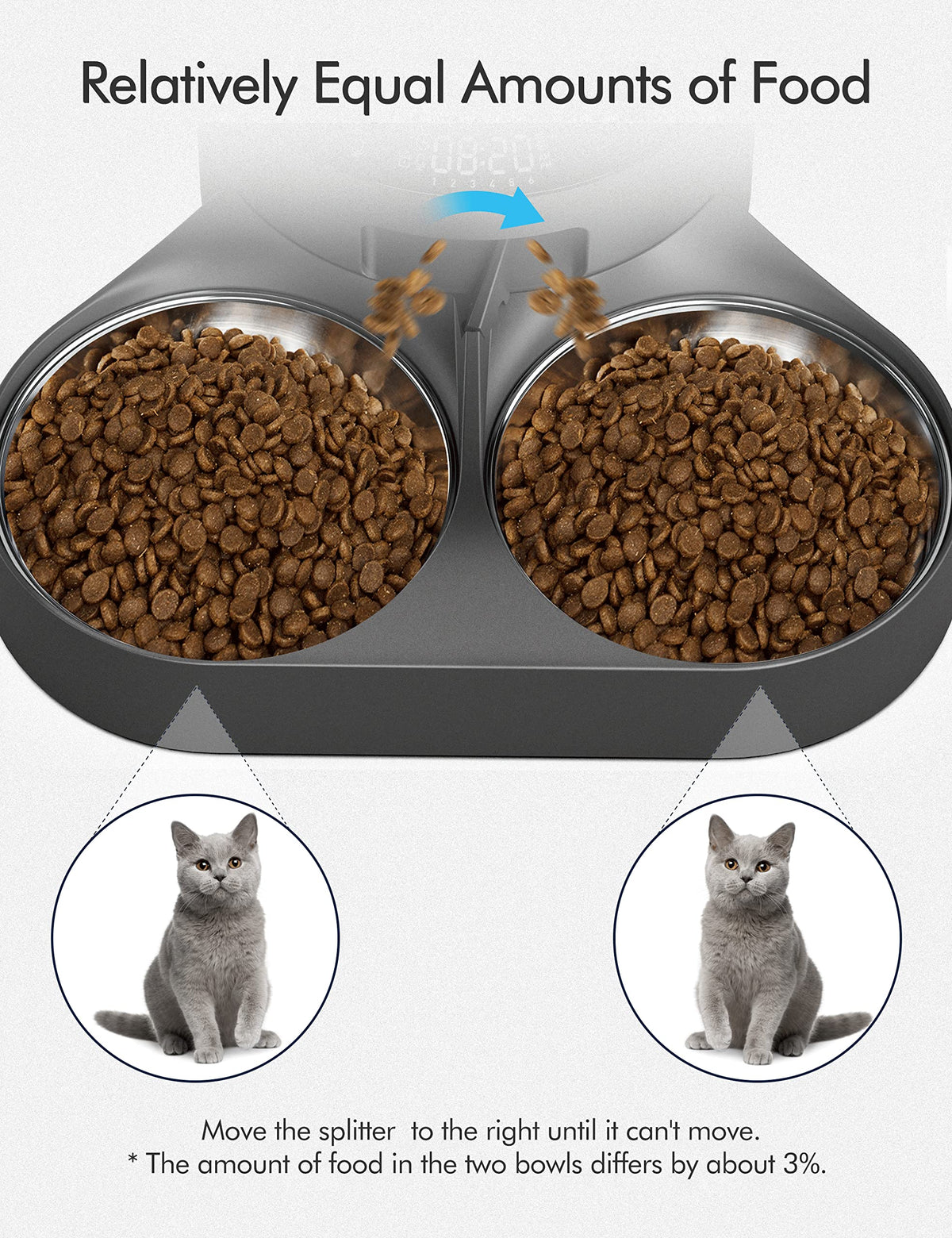 PETLIBRO Pet Feeder in Dual Tray, Black