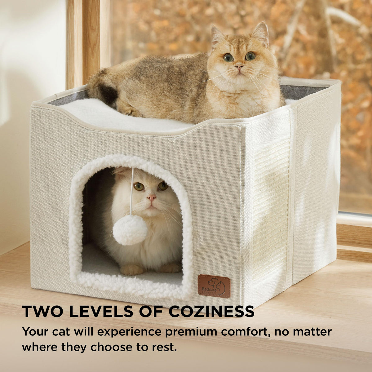 Bedsure Pet Activity Structure in Single, Ivory