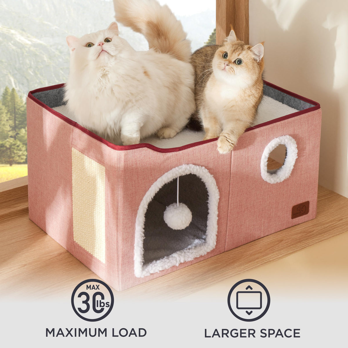 Bedsure Pet Activity Structure in Widen, Pink