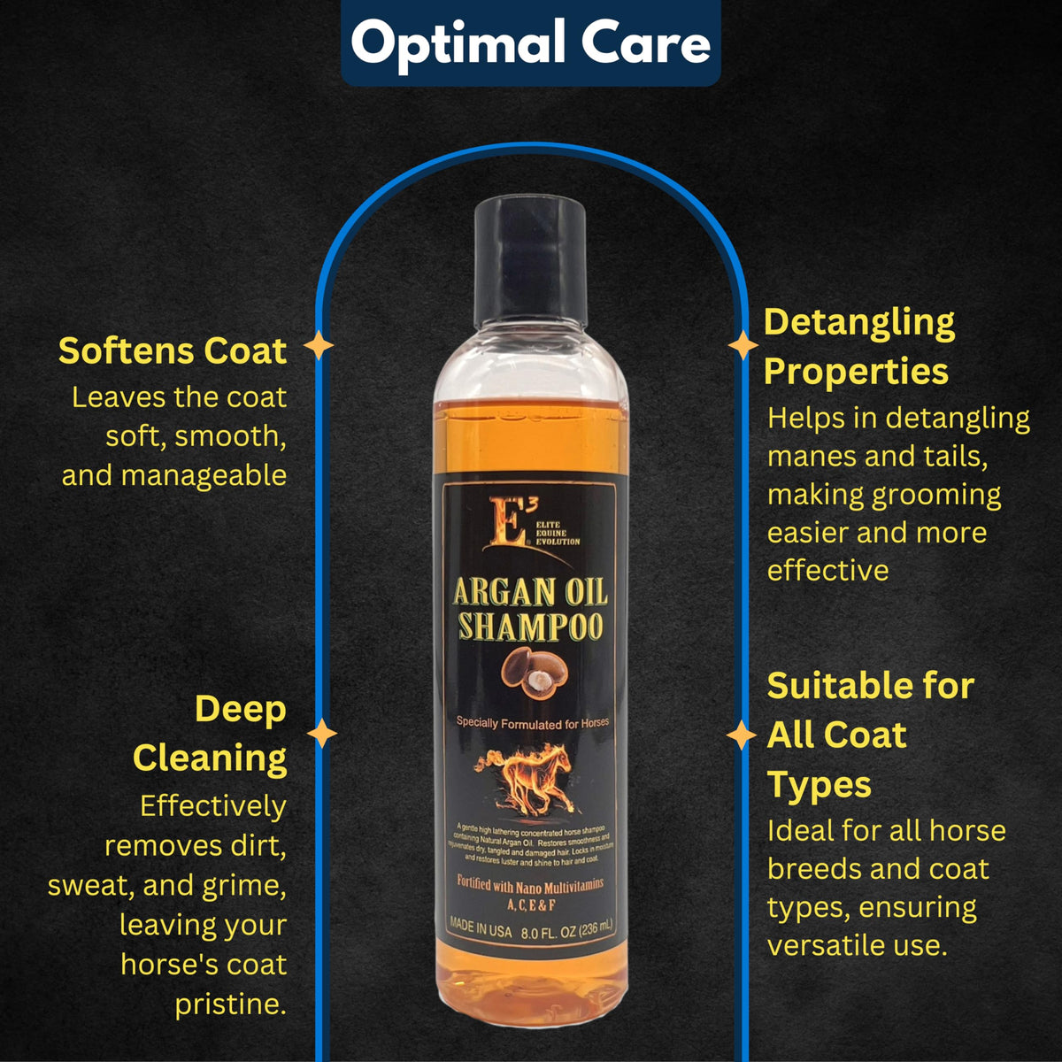 E3 Animal Fur Cleaner Conditioner in 8 fl oz, Brown