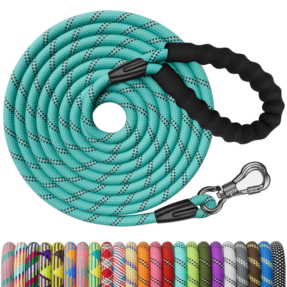 NTR Leash in 15ft*3/8", Teal