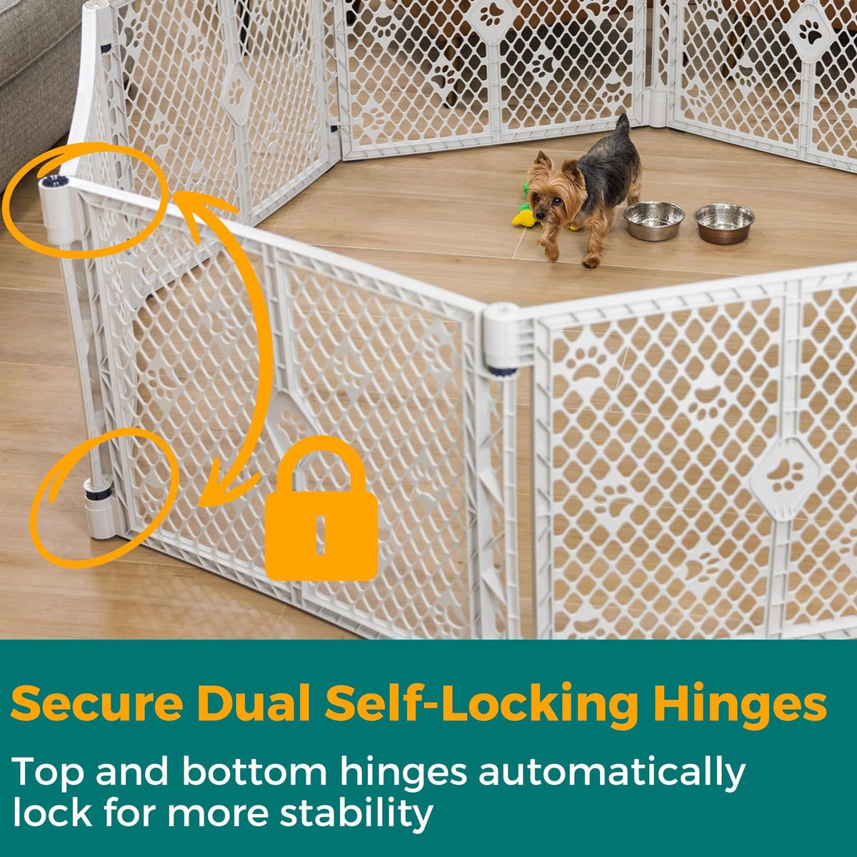 MYPET Pet Playpen in 8-Panel, Light Gray