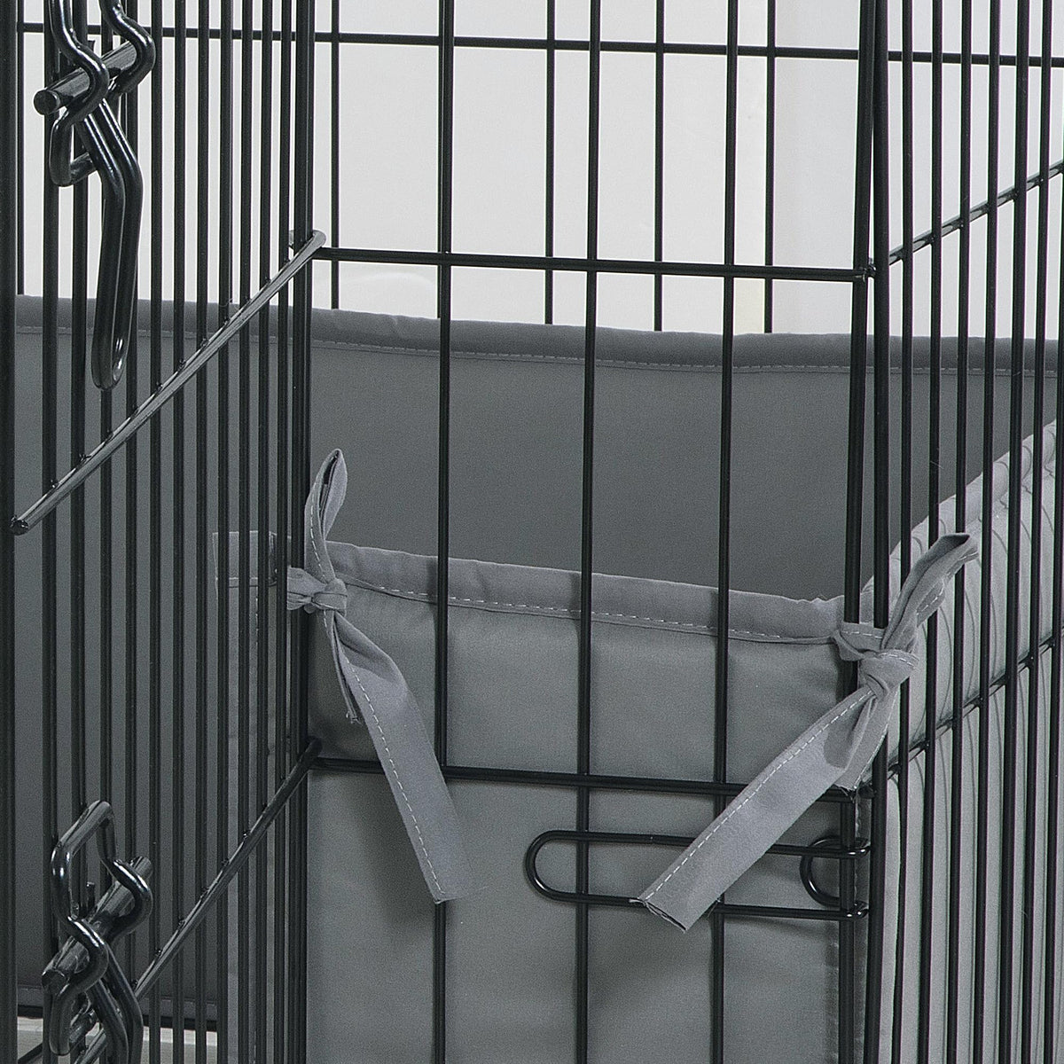 HOMBYS Animal Cage in 24.0"L x 17.0"W x 10.0"H, Grey