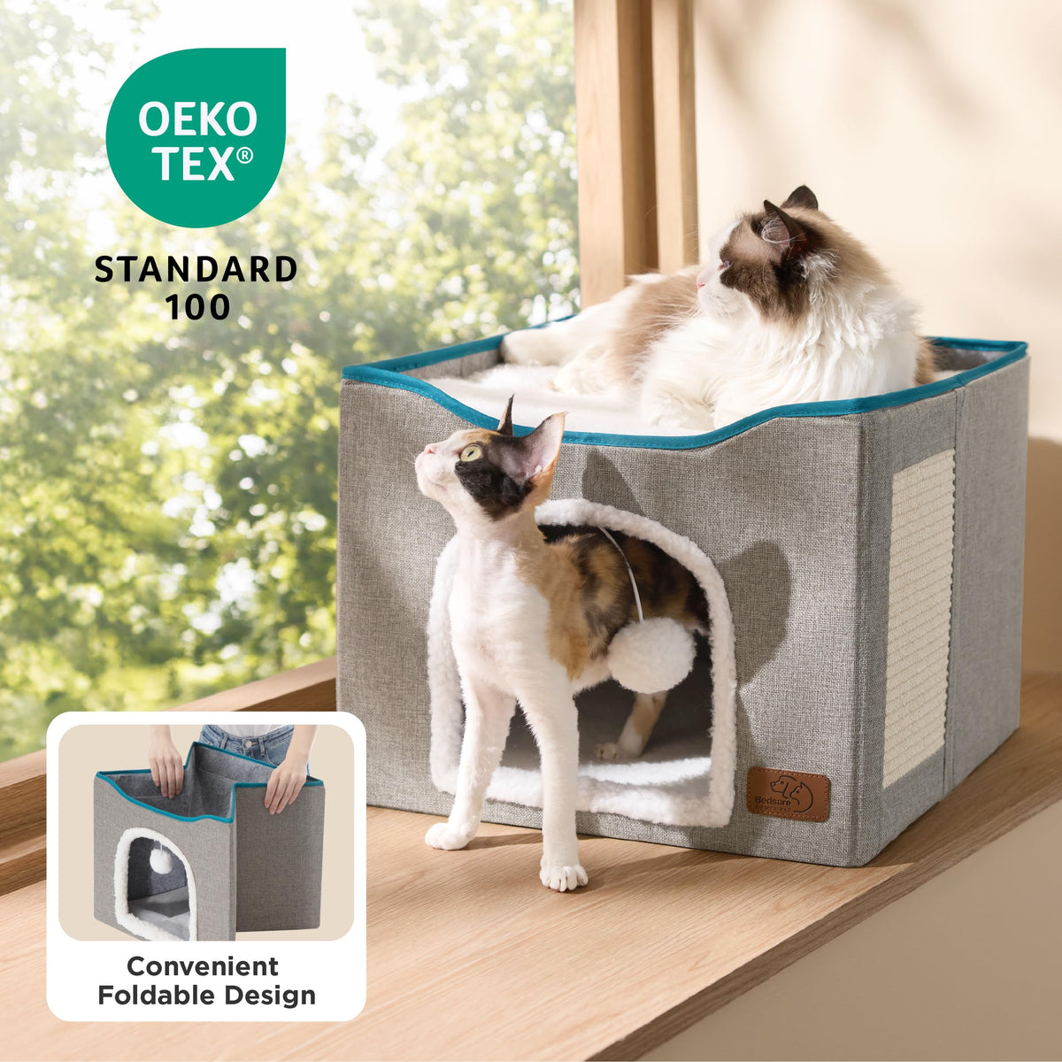 Bedsure Pet Activity Structure in Single, Grey