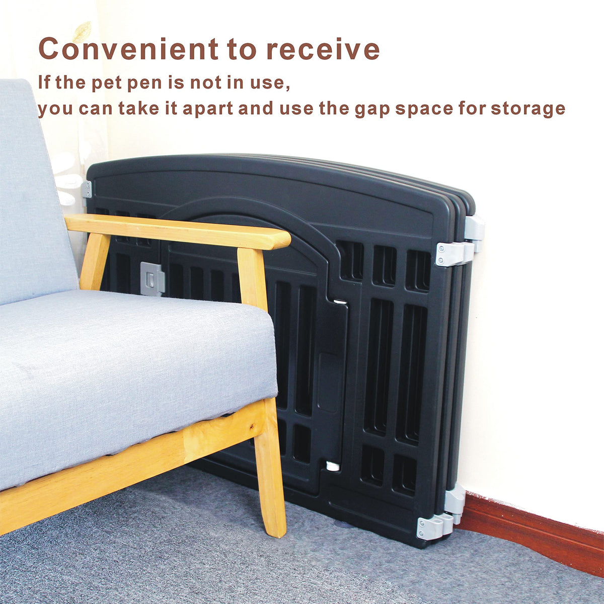 Gupamiga Pet Playpen in Black