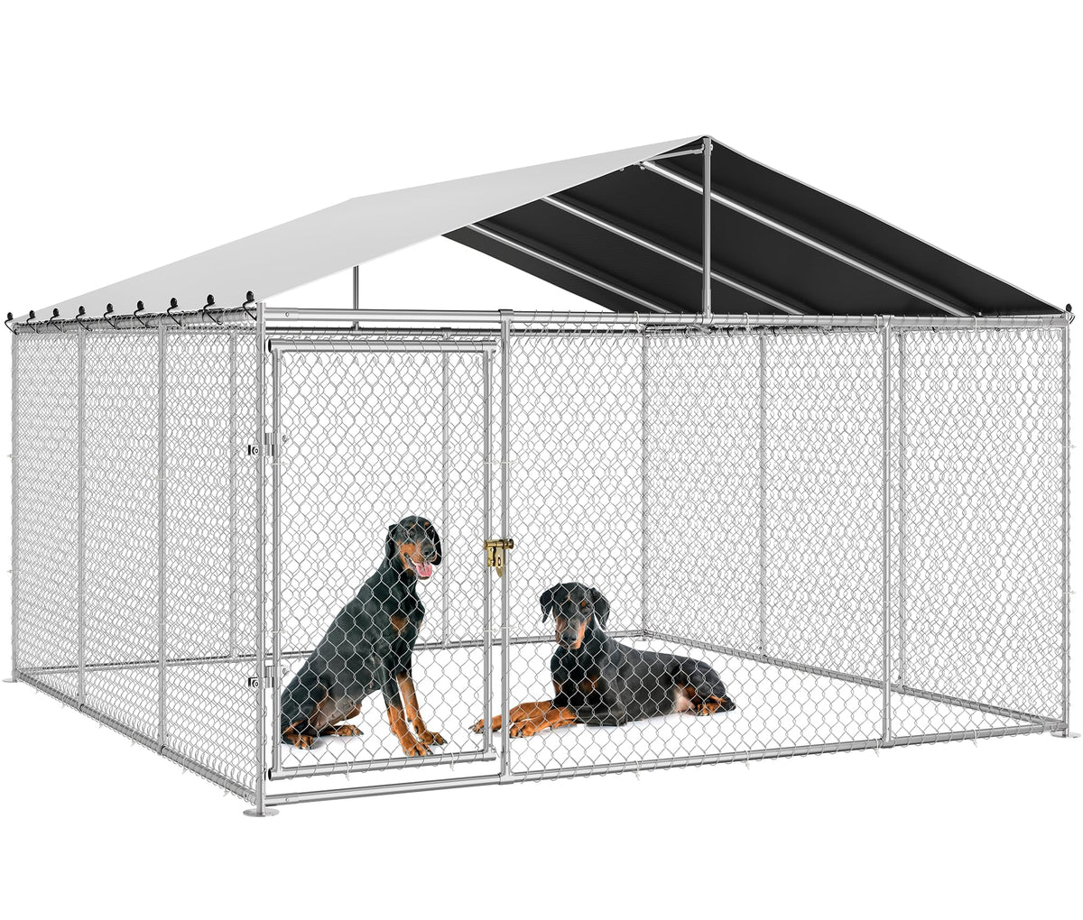 DWVO Animal Cage in 14.7' x 14.7', Silver