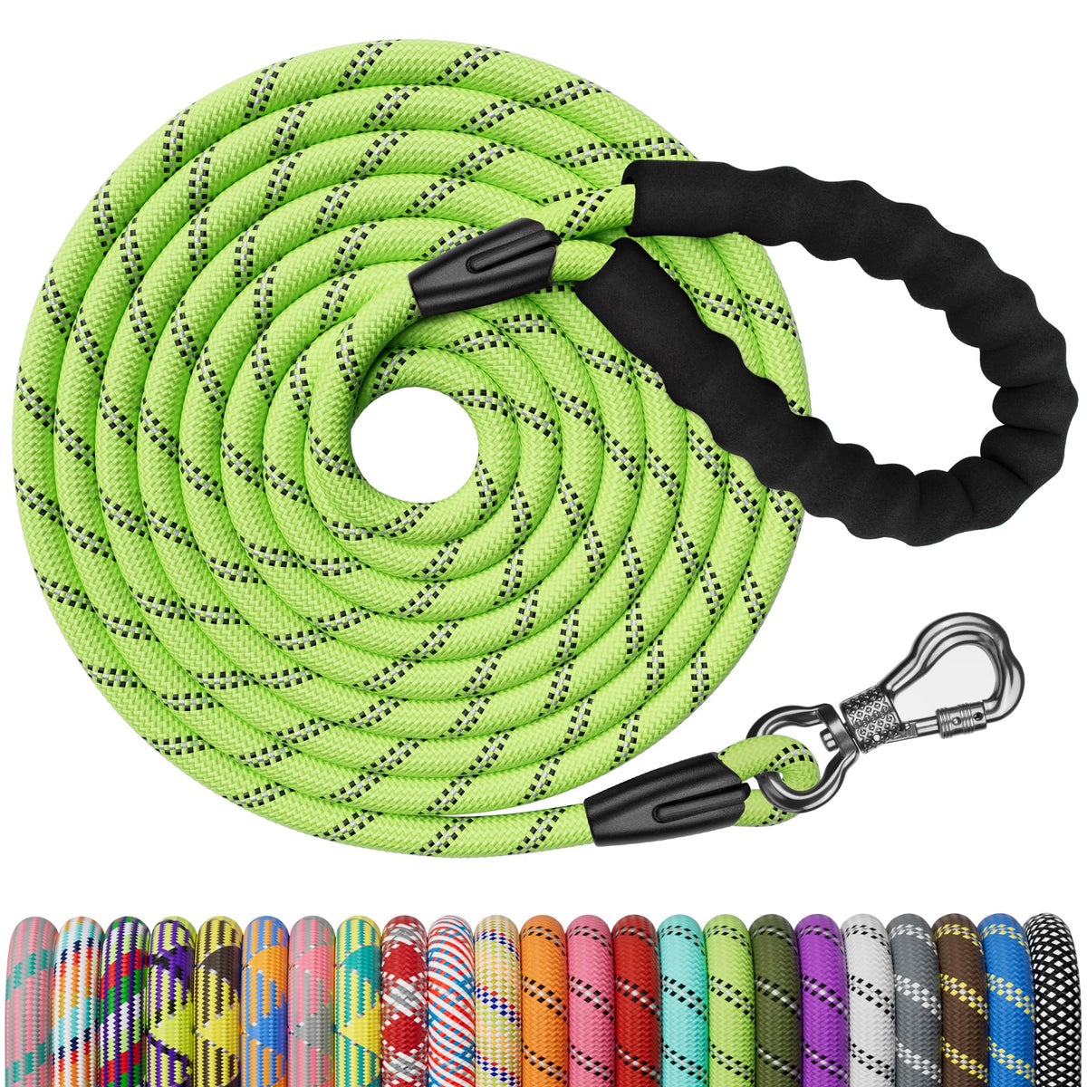NTR Leash in 15ft*1/2", Green