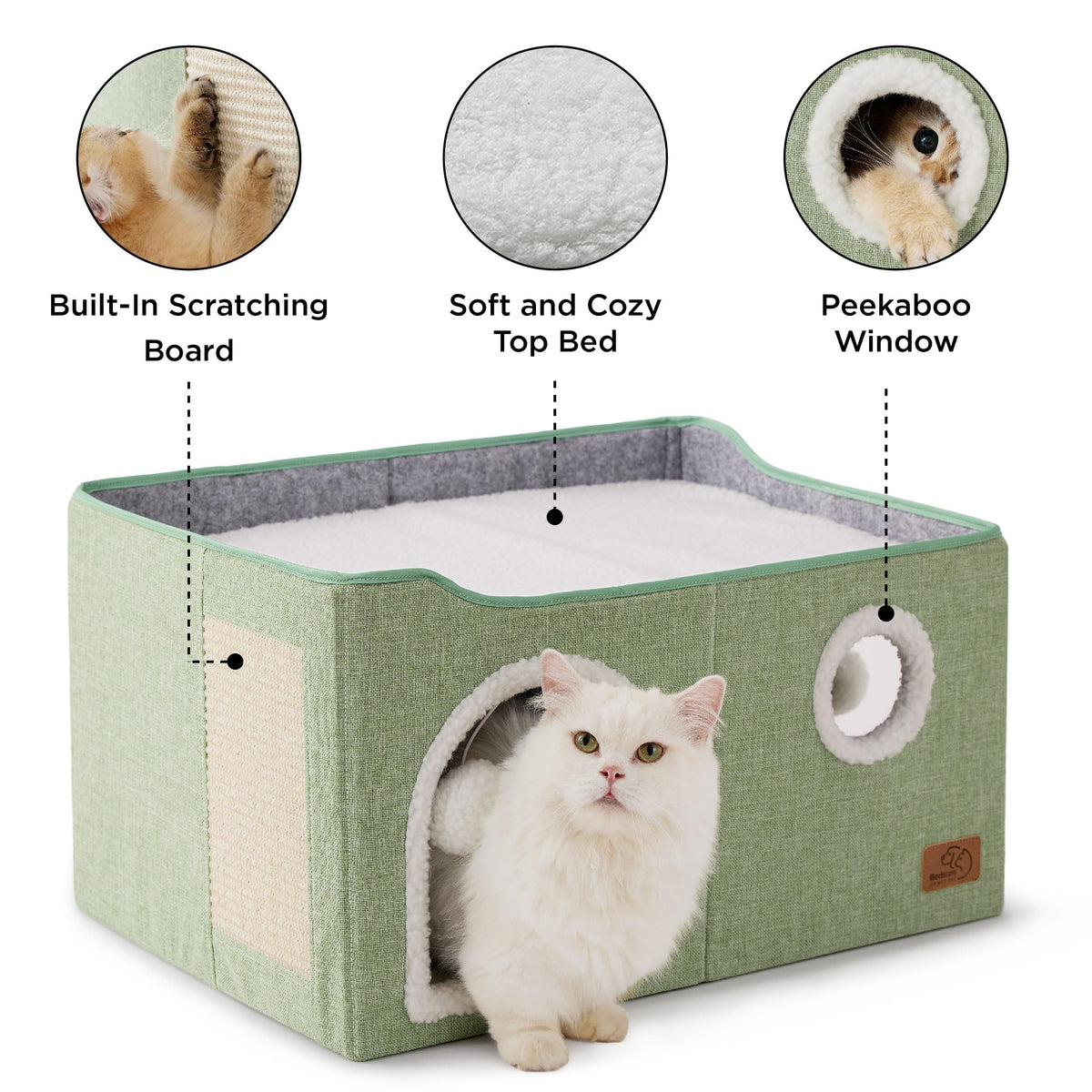 Bedsure Pet Activity Structure in Widen, Green