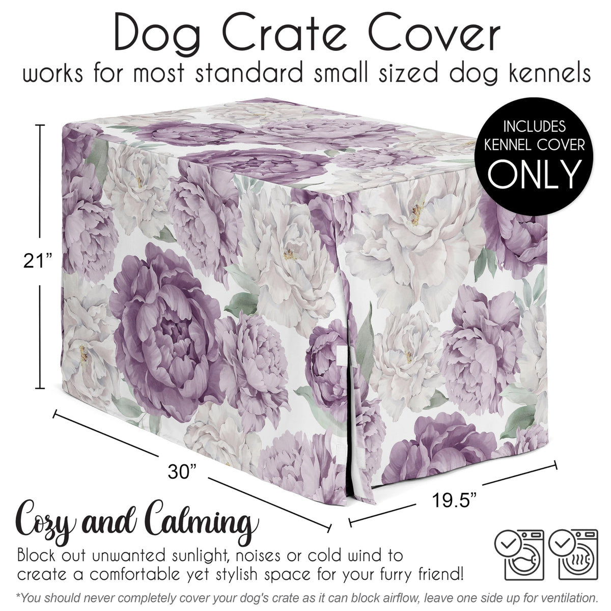 Sweet Jojo Designs Animal Cage in 30.0"L x 21.0"W x 19.5"H, Purple and Ivory Peony