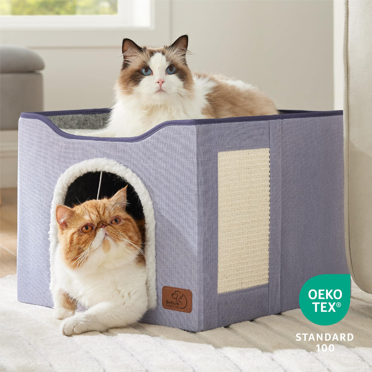 Bedsure Pet Activity Structure in Single, Cloud Purple