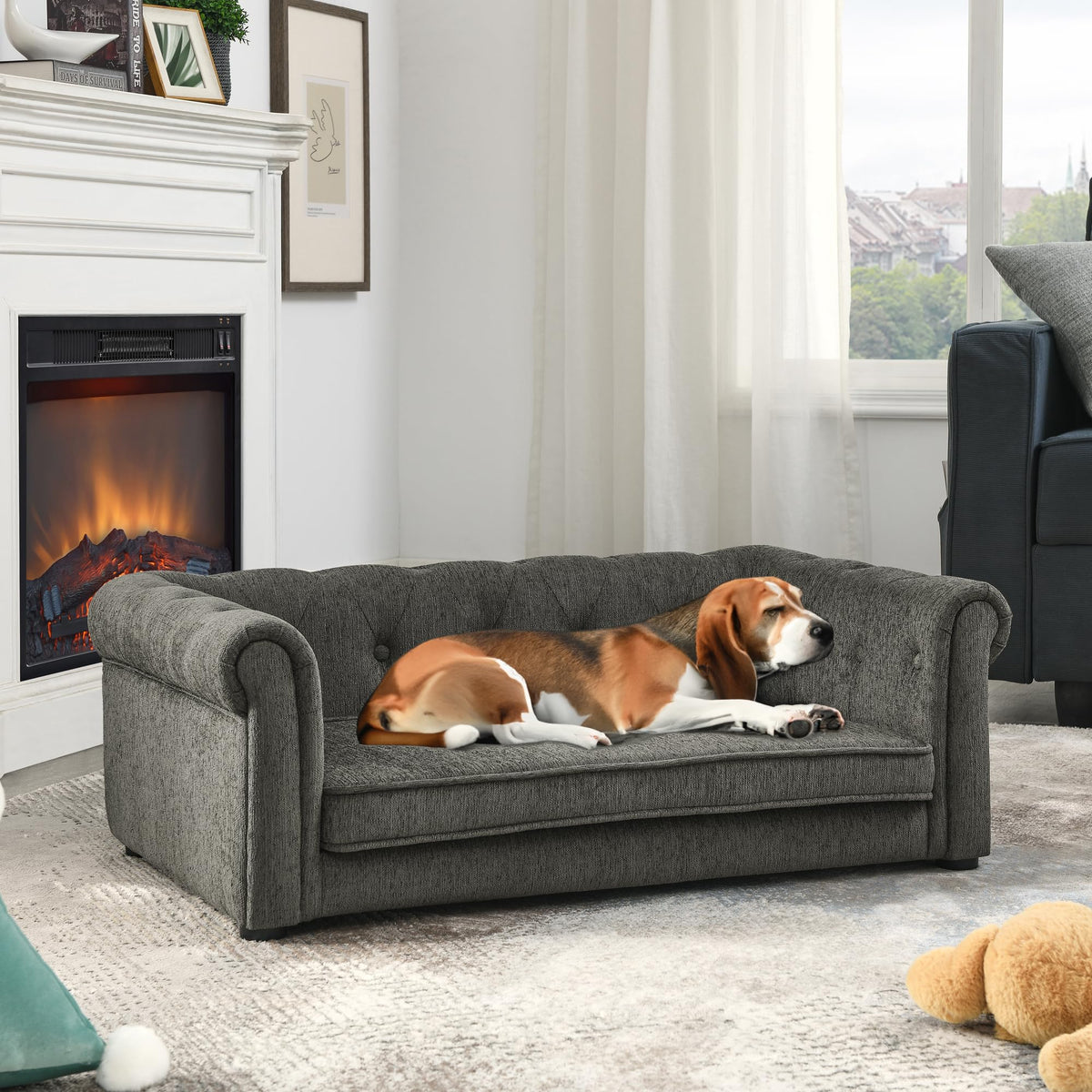 KEIKI Pet Bed Mat in Large, Dark Gray