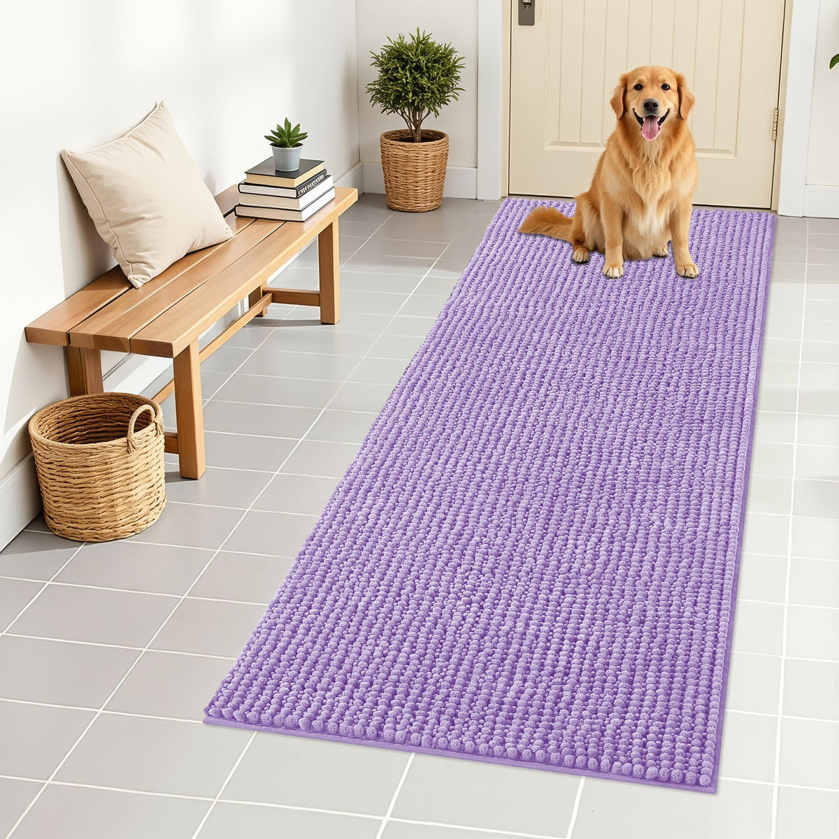 OLANLY Pet Bed Mat in 59" X 24", Lavender