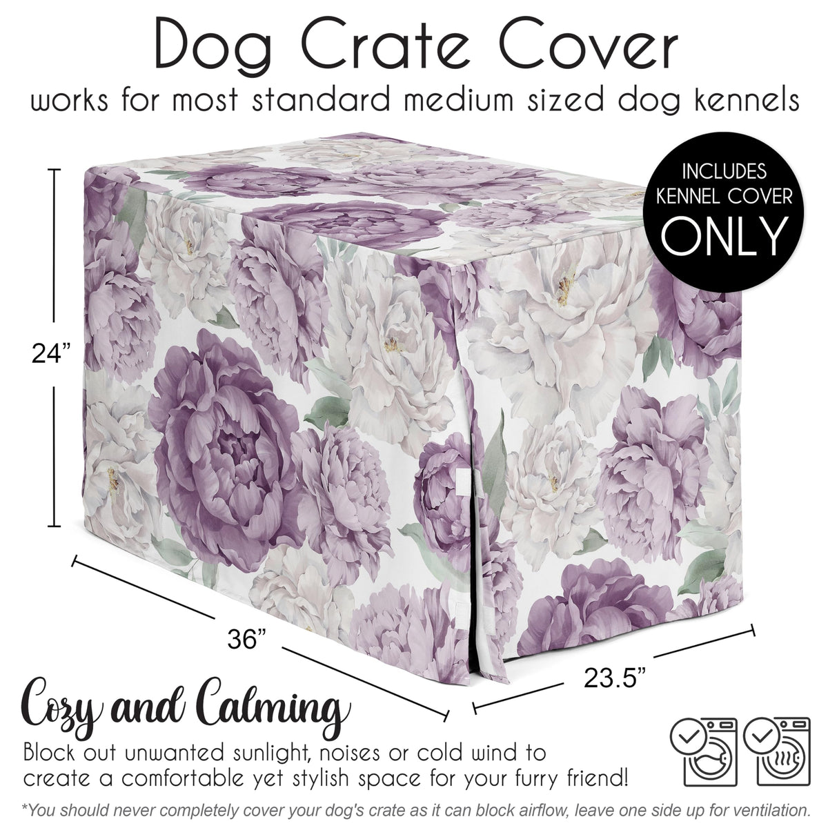 Sweet Jojo Designs Animal Cage in 36in. x 24in. x 23.5in., Purple and Ivory Peony