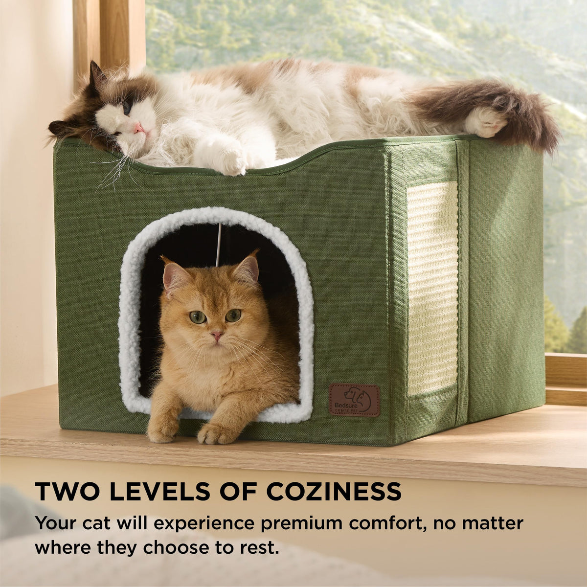 Bedsure Pet Activity Structure in Single, Loden Green