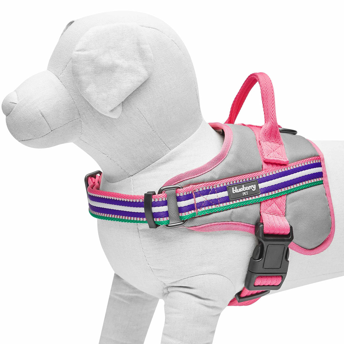 Blueberry Pet Animal Harness in Emerald,Orchid and Pink