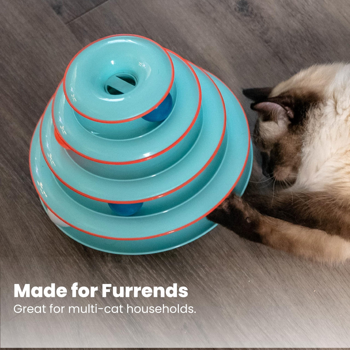 Catstages Pet Toy in One-Size, Chase Meowtain Track Tower