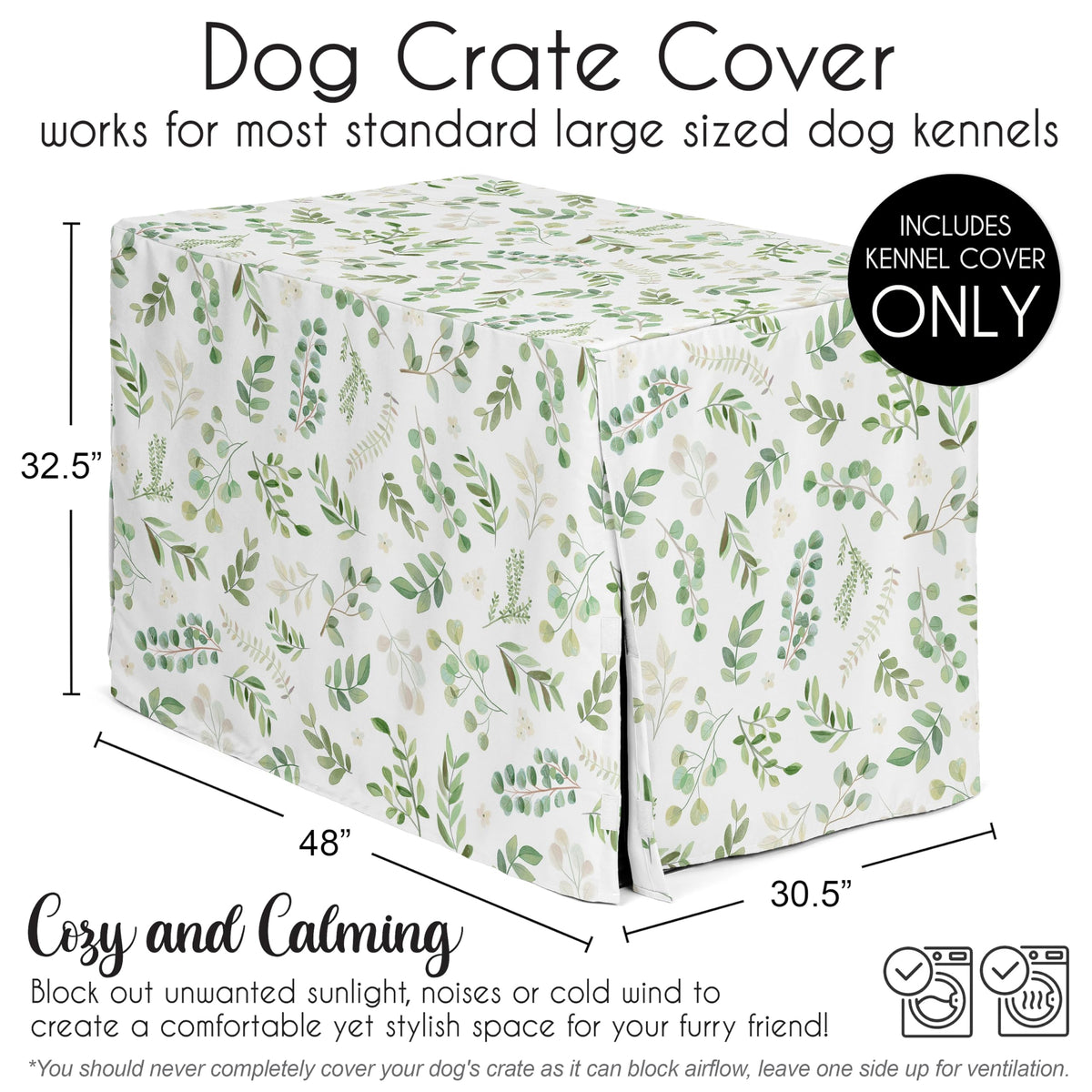 Sweet Jojo Designs Animal Cage in 48.0"L x 30.5"W x 32.5"H, Green Botanical