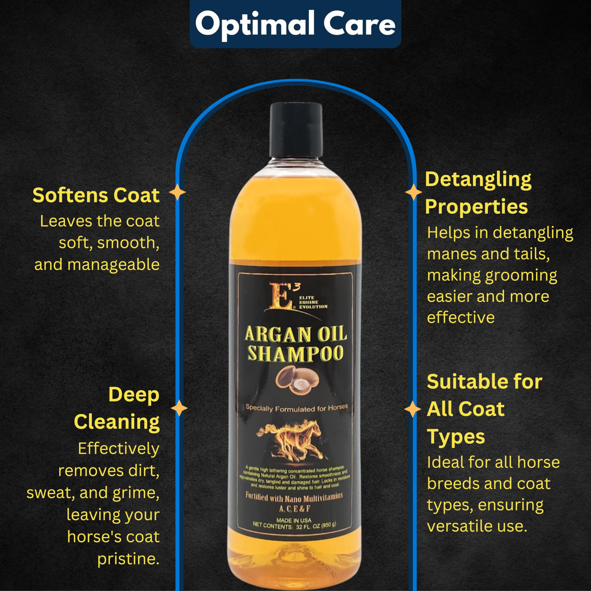 E3 Animal Fur Cleaner Conditioner in 32 fl oz, Golden
