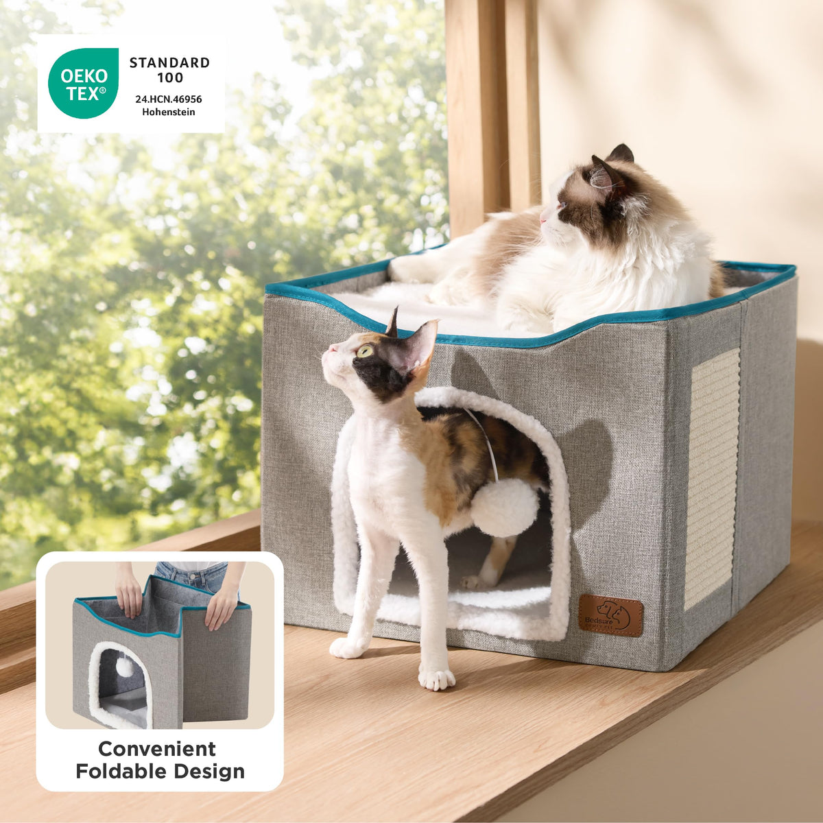 Bedsure Pet Activity Structure in Single, Antique Green