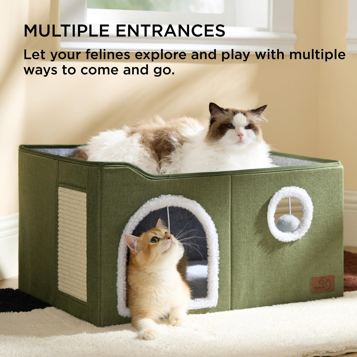 Bedsure Pet Activity Structure in Widen, Loden Green