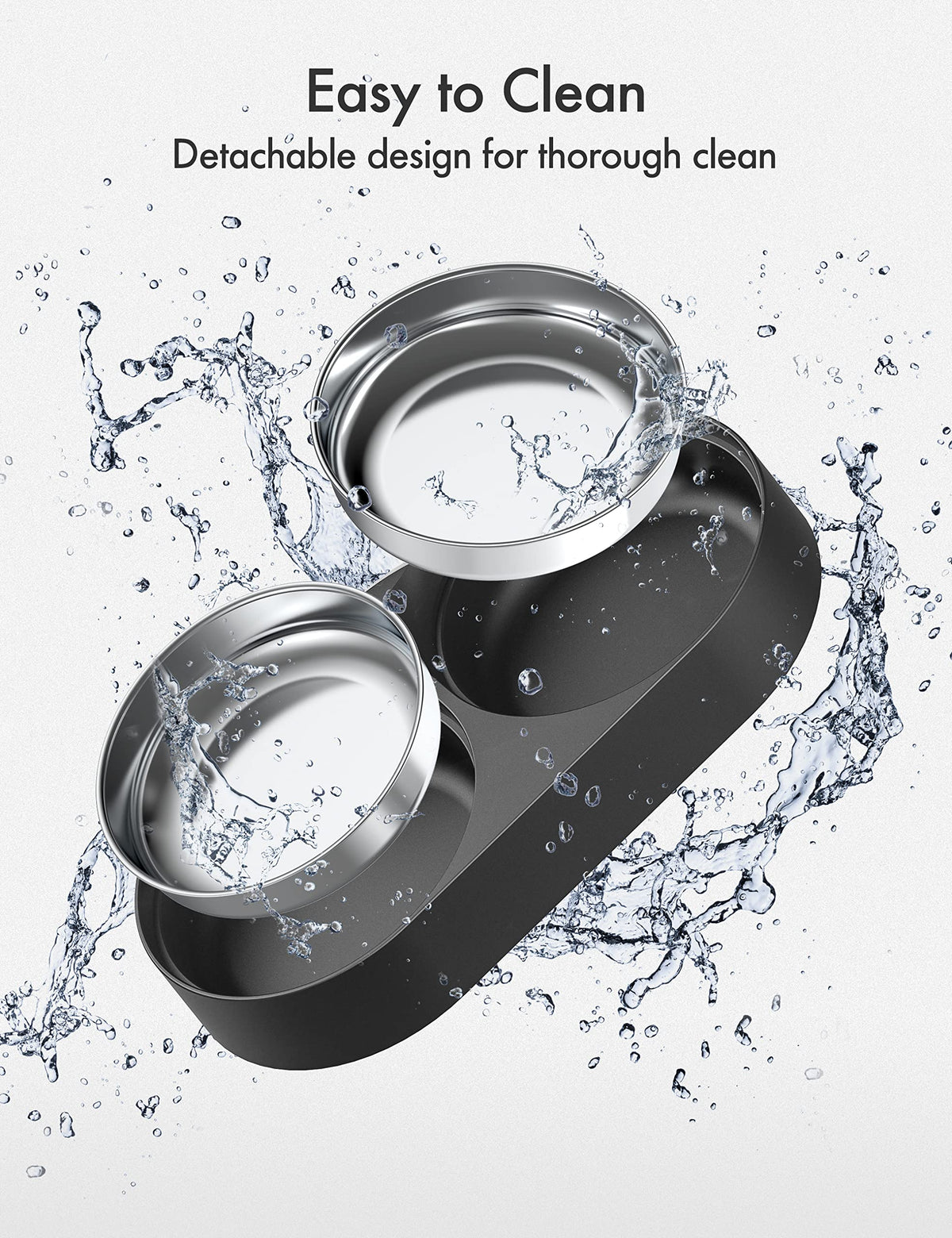 PETLIBRO Pet Feeder in Dual Tray, Black