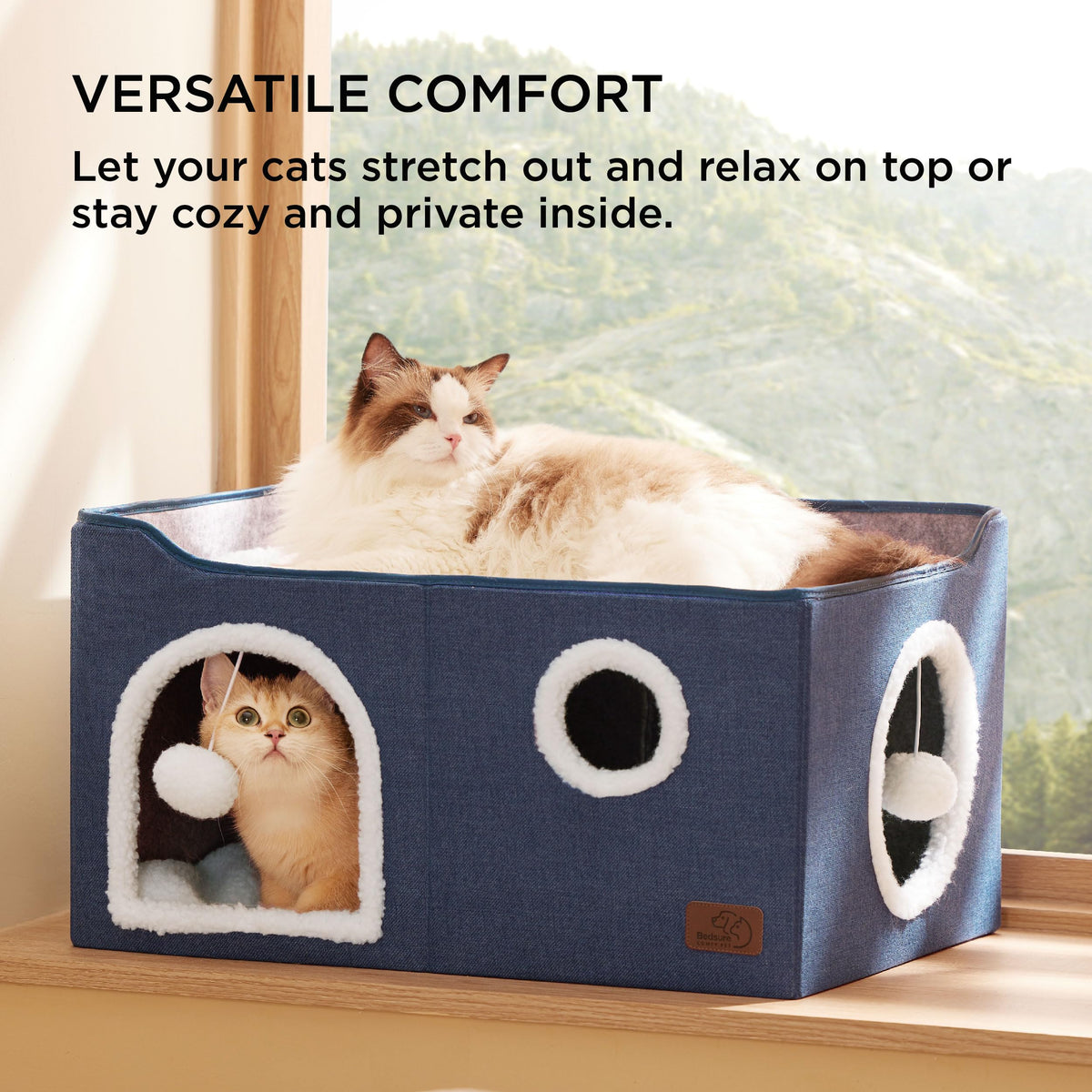 Bedsure Pet Activity Structure in Widen, Blue