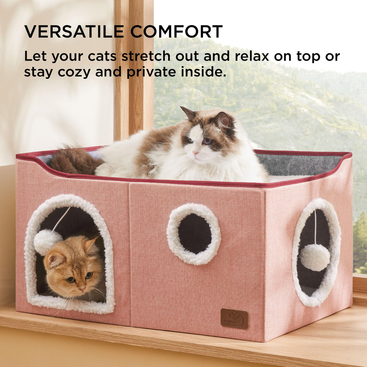 Bedsure Pet Activity Structure in Widen, Pink