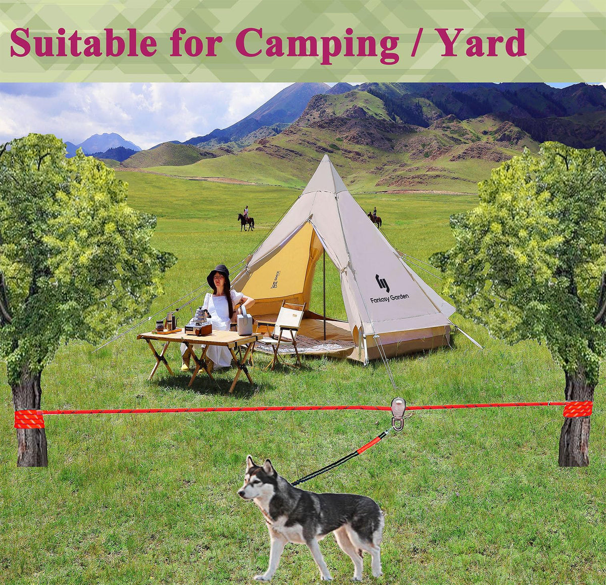 SIAELT Leash in 50Ft, Red for2
