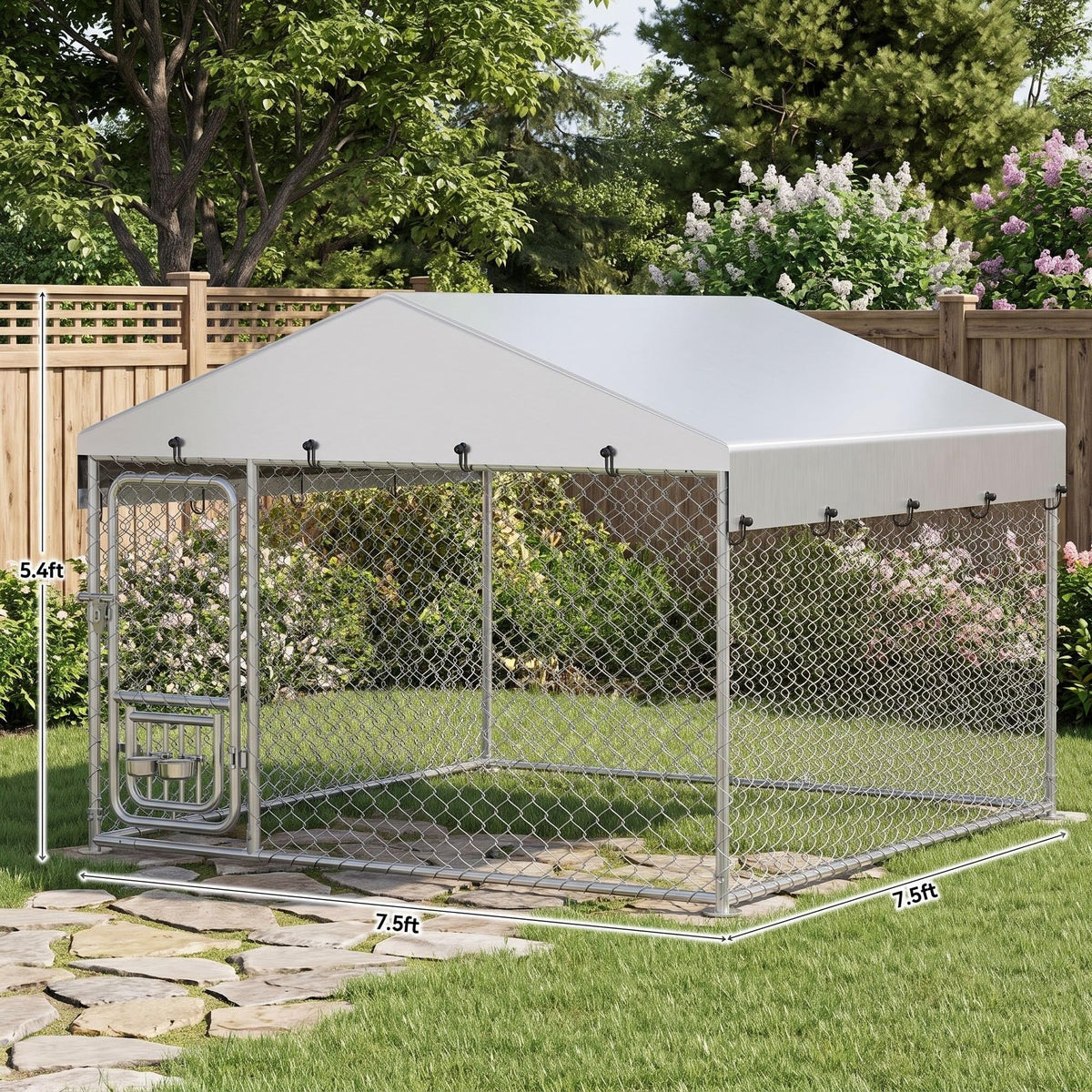 DWVO Animal Cage in 8'L x4' W x 6'H, Black