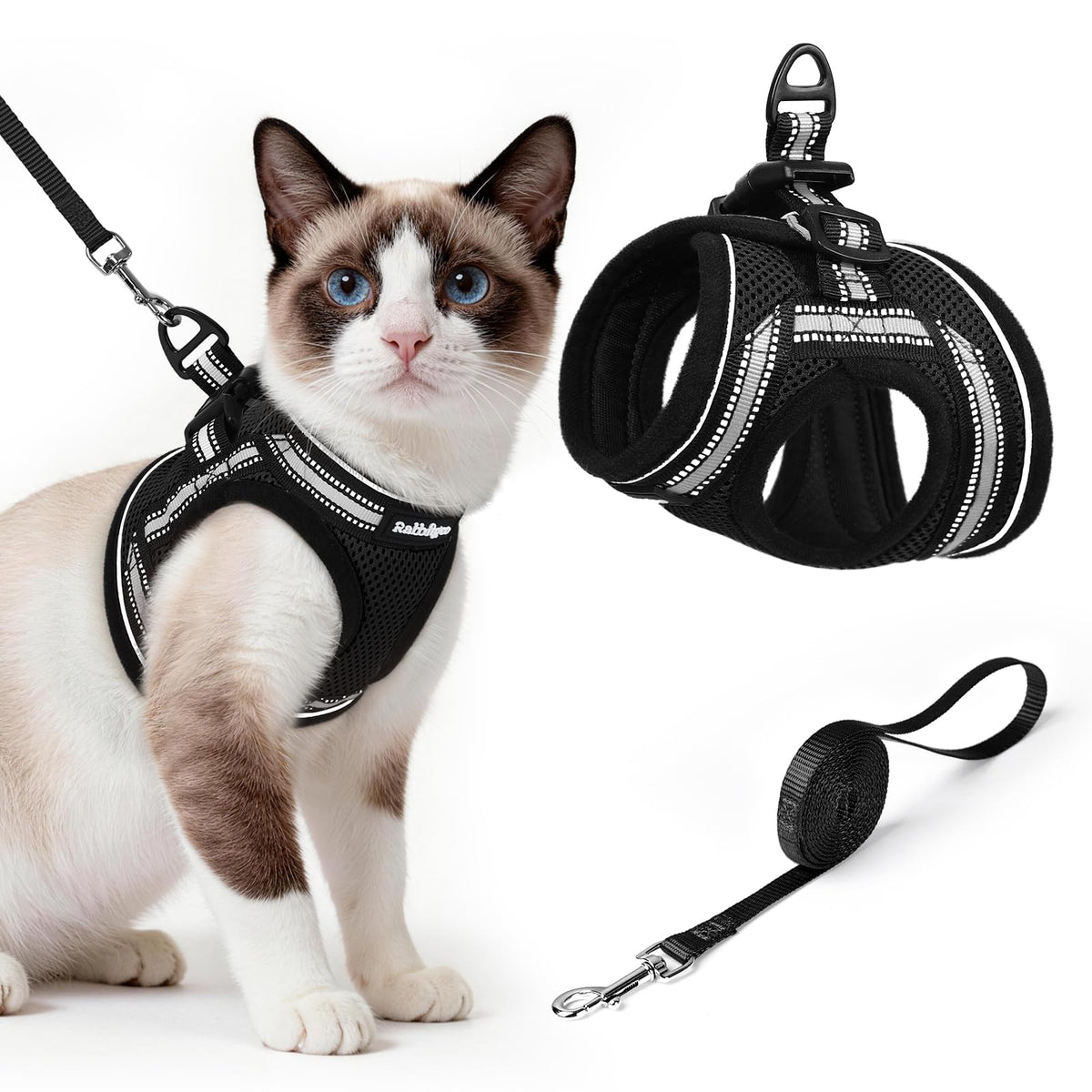rabbitgoo Animal Harness in L, Black