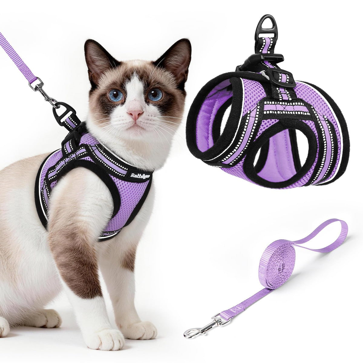 rabbitgoo Animal Harness in L, Light Purple