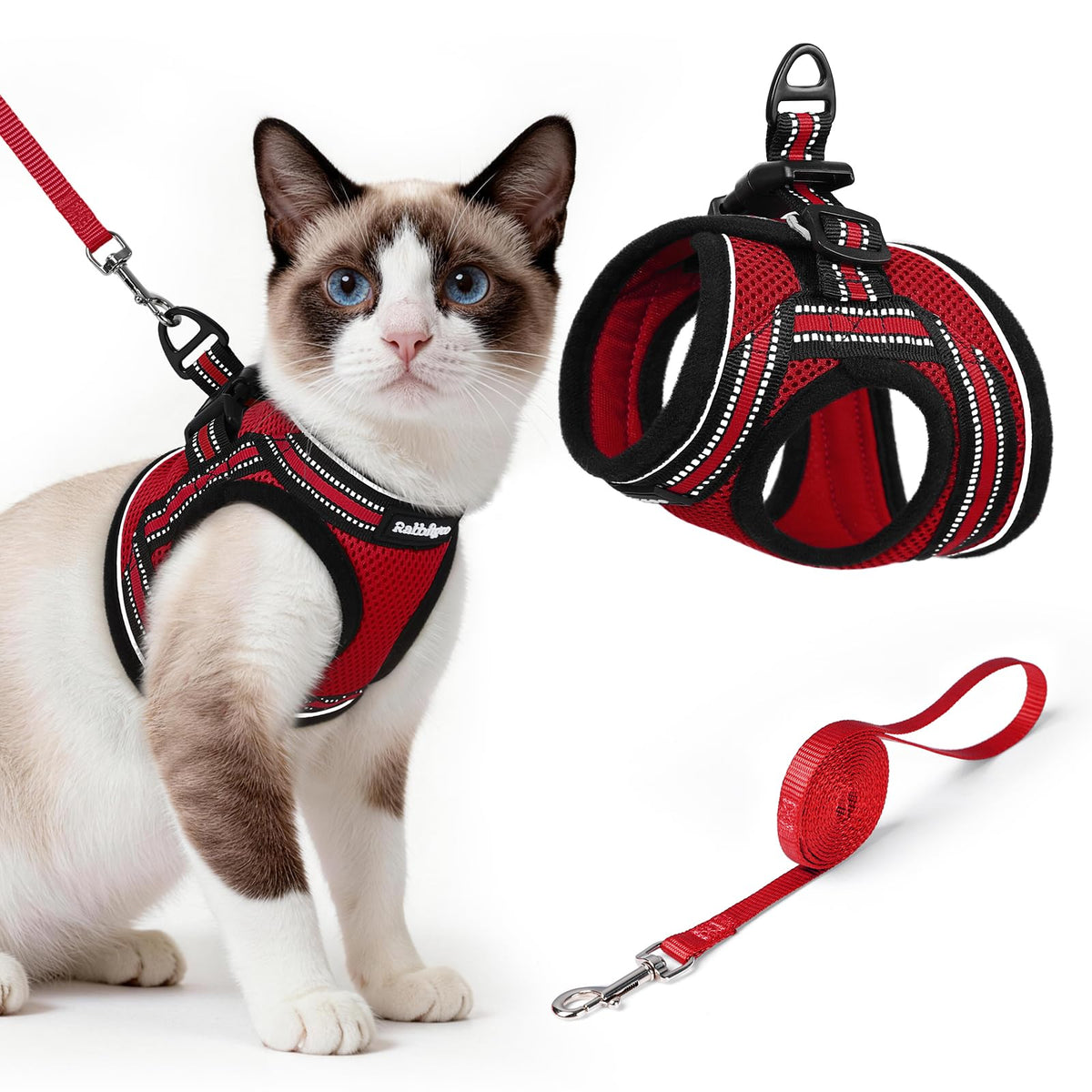 rabbitgoo Animal Harness in L, Red