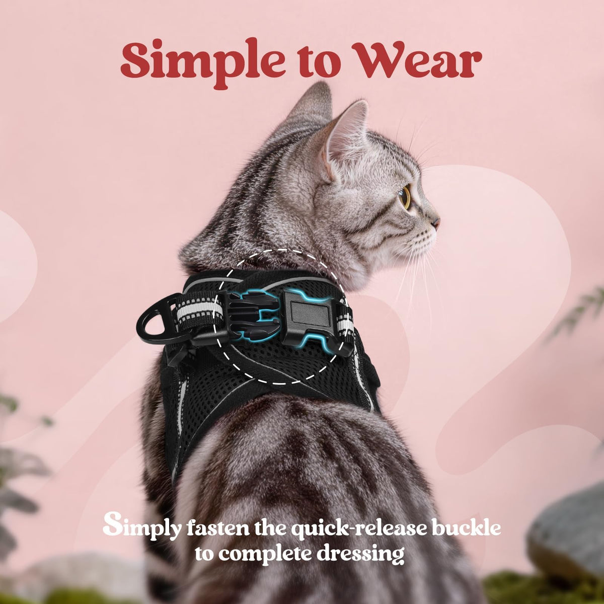 rabbitgoo Animal Harness in M, Black