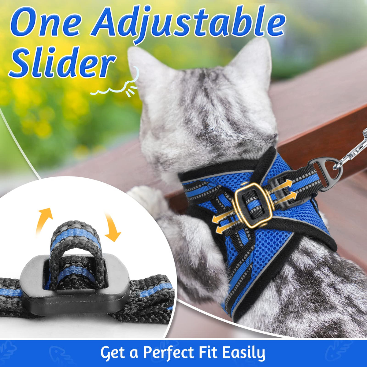 rabbitgoo Animal Harness in M, Blue