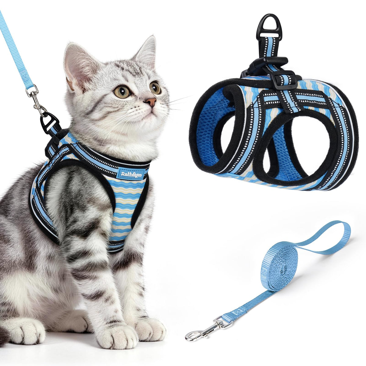 rabbitgoo Animal Harness in M, Blue Wave