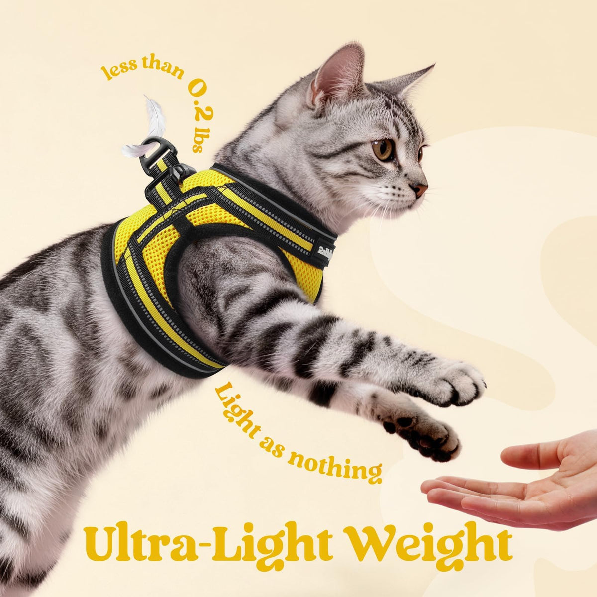 rabbitgoo Animal Harness in M, Bright Yellow