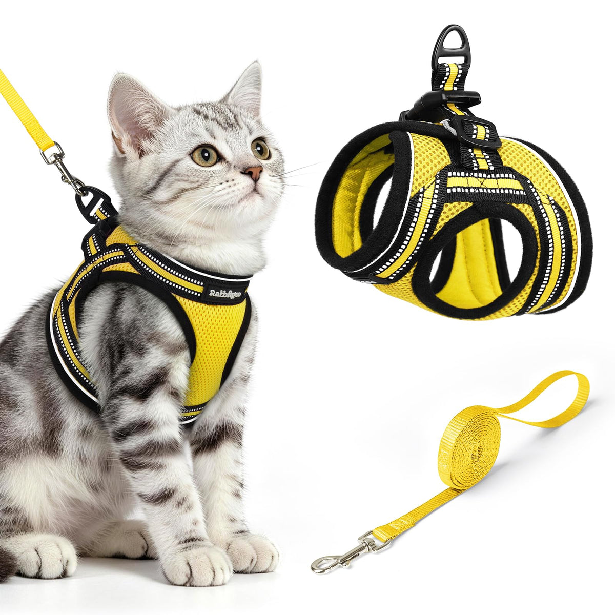 rabbitgoo Animal Harness in M, Bright Yellow