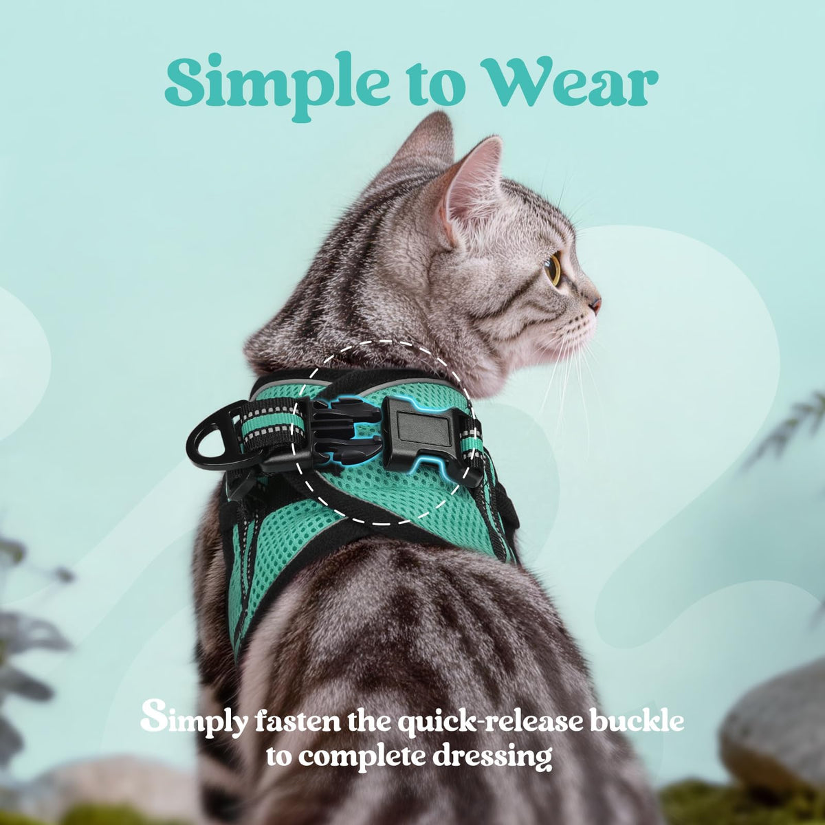 rabbitgoo Animal Harness in M, Green